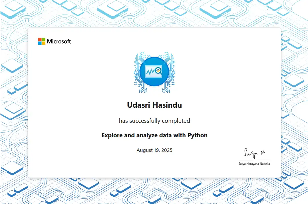 Explore and analyze data with Python